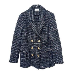 Isabel Marant Multicolor Tweed Pea Coat